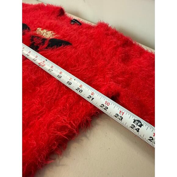 Black Rivet Sweater Size XL French Bulldog Dog Wearing Gold Bling Crown - Picture 5 of 9